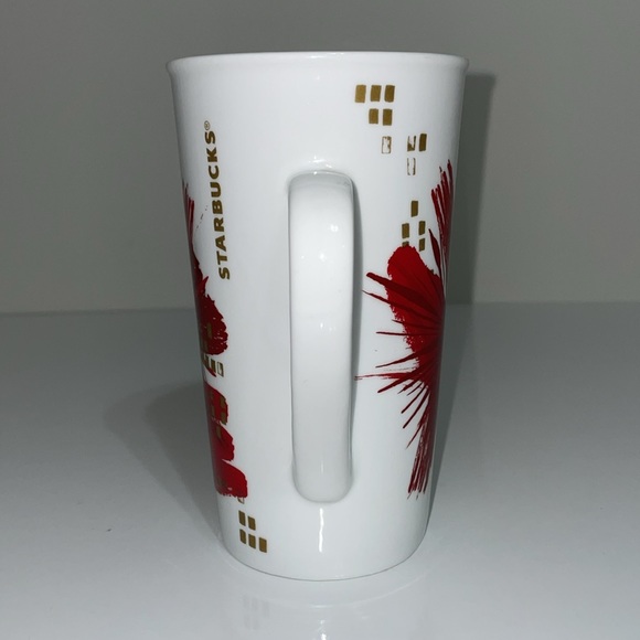 Starbucks red burst 16 ounce mug from 2014. EUC - excellent used condition - Picture 2 of 7